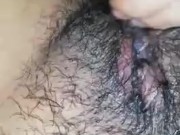 Eating babe's hairy pussy non stop until she fills my mouth with her cum 4/16