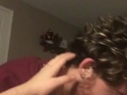 Horny boyfriend sucks on his girlfriend tits makes her go crazy  3/16