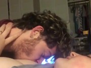 Horny boyfriend sucks on his girlfriend tits makes her go crazy  4/16