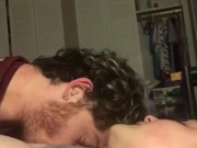 Horny boyfriend sucks on his girlfriend tits makes her go crazy  5/16