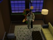 Intimacy with the boss right after work. Woman does good blowjob | Porno game 4/16