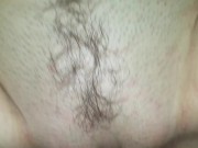 Creampie in pussy, cum on young mommy's hairy vagina. Nice4ss 5/16