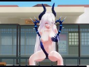 3D HENTAI Diabla masturbates in public 12/16