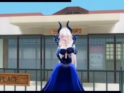 3D HENTAI Diabla masturbates in public 2/16