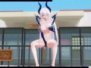 3D HENTAI Diabla masturbates in public 5/16