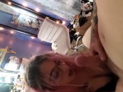 ** POV BLOWJOB** Cute tattooed emo girl gagging on cock 16/16