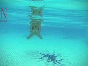 Underwater Mermaid. Amazing underwater show. Bikini underwater 4/16