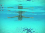 Underwater Mermaid. Amazing underwater show. Bikini underwater 5/16