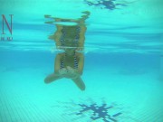 Underwater Mermaid. Amazing underwater show. Bikini underwater 6/16