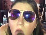 Amazon queen sucks and slurps bbc with her juicy dick sucking lips (with cumshot) 13/16