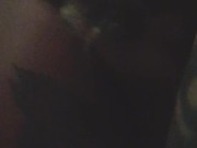 GF fingers my ass while I suck a strap. 12/16