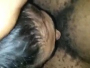 Hardcore deepthroat train on puerto rican black and white chick 7/16