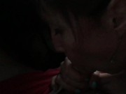 "ДАВАЙ БЫСТРЕЕ ПОКА ОН ВЫШЕЛ" МУЖ УШЕЛ ЗАПРАВЛЯТЬ МАШИНУ РУССКАЯ ЖЕНА ОТСОСАЛА ДРУГУ C РАЗГОВОРОМ! 6/16