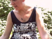 Public masturbation in the public garden come and spy on me wanker! 16/16