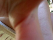 Public masturbation in the public garden come and spy on me wanker! 3/16