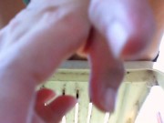 Public masturbation in the public garden come and spy on me wanker! 6/16