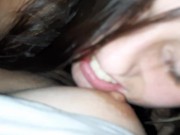 Отлизала соски и ебала языком волосатую киску, чтобы я кончила ей в рот. 2/16