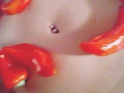 Cecile Pleasure con un pimiento en su vulva menstrual caliente- PORN ART 5/16