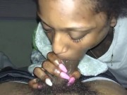 Deep throat my husband dick until he cream pie me