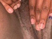 Thick ebony playing with phat pussy 4/16