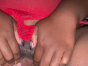 Thick ebony playing with phat pussy 5/16