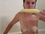Teen Slut Fucks Herself With Corn 9/16