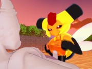 Pokemon - Vespiquen jerks Mewtwo - 3D Hentai 9/16
