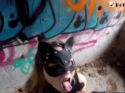 Римминг парню когда он рисовал граффити, а после я трахнула его страпоном 16/16