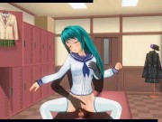 3D HENTAI High schoolgirl fucks in the locker room after school 7/16