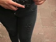 SEXO por DINERO,MEXICANA 19Años Está ESPERANDO a su NOVIO y le DOY DINERO para COGER, PUBLICO,Parte1 10/16