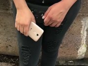 SEXO por DINERO,MEXICANA 19Años Está ESPERANDO a su NOVIO y le DOY DINERO para COGER, PUBLICO,Parte1 4/16