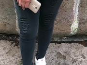 SEXO por DINERO,MEXICANA 19Años Está ESPERANDO a su NOVIO y le DOY DINERO para COGER, PUBLICO,Parte1 6/16