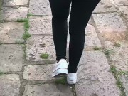 SEXO por DINERO,MEXICANA 19Años Está ESPERANDO a su NOVIO y le DOY DINERO para COGER, PUBLICO,Parte1 9/16