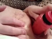 Slowly dildo fucking my cock hungry wet pussy. Close up. Wet sounds. 12/16