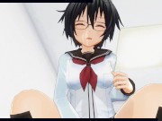 3D HENTAI POV schoolgirl rides your cock and does AHEGAO 14/16