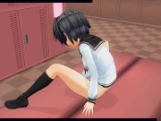 3D HENTAI trailer Schoolgirl with glasses cums in the locker room with a vibrator and does AHEGAO 2/16
