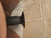 Making myself cum with anal dildo in pussy Session 6/16