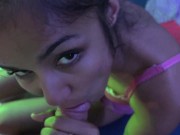 Surprise! Blowjob from his favorite porn star 8/16