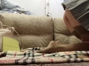 Похотливая, невинная, рыжая школьница читает Есенина и мастурбирует свою узкую попку 6/16