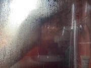 Fucks his Latina Japanese roommate at the shower - window open so neighbors can see 15/16