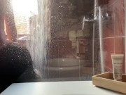 Fucks his Latina Japanese roommate at the shower - window open so neighbors can see 8/16