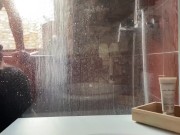 Fucks his Latina Japanese roommate at the shower - window open so neighbors can see 9/16