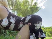 Big Boobs Blonde Thinks Squirting Helps Water The Lawn  1/16