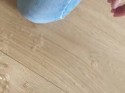 Tuga toda esporrada. Chão todo sujo, mas ela n se importou 16/16