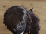 Tuga toda esporrada. Chão todo sujo, mas ela n se importou 6/16