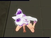 3D HENTAI POV Cute schoolgirl jerks you off and gives you a blowjob 13/16