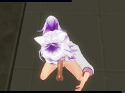 3D HENTAI POV Cute schoolgirl jerks you off and gives you a blowjob 15/16