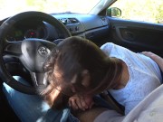 QUICK BLOWJOB IN CAR ON THE ROAD - Amateur AnnaForia 6/16