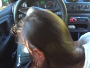 QUICK BLOWJOB IN CAR ON THE ROAD - Amateur AnnaForia 8/16