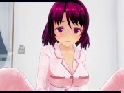 3D HENTAI in pajamas masturbates before bed 1/16